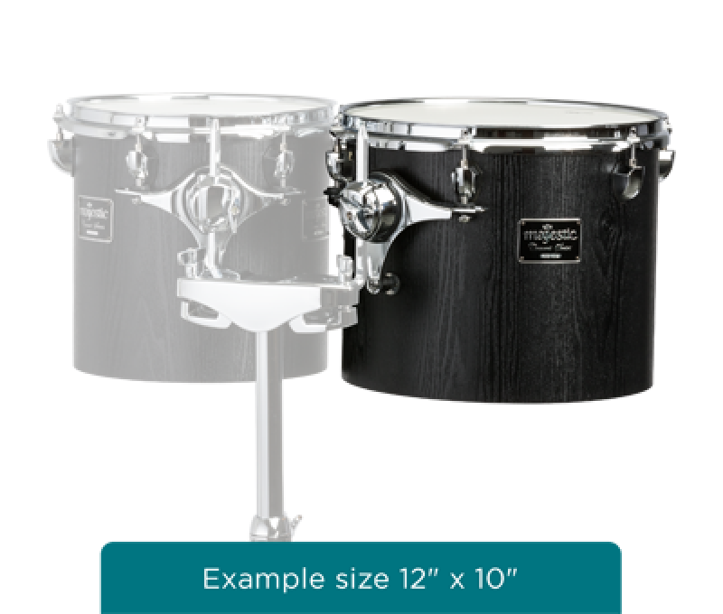 MAJESTIC Konzert Tom, Concert Black Series, 13"x11", schwarz