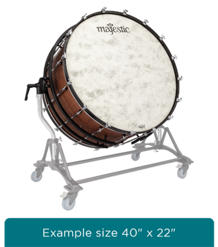 MAJESTIC Große Konzerttrommel, Prophonic Series, 40" x 18", ohne Ständ