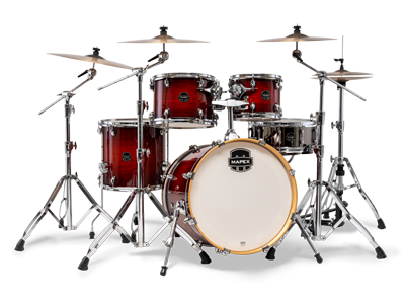 MAPEX Shellset, Armory, Fusion, mit Rosette, Red Onyx Burst #NR