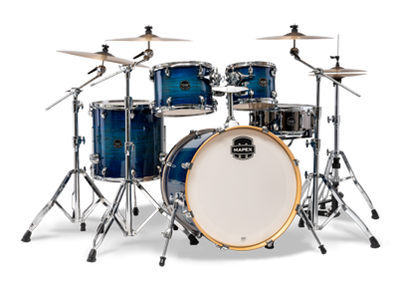 MAPEX Shellset, Armory, Stage, mit Rosette, Blue Wave Burst #NJ