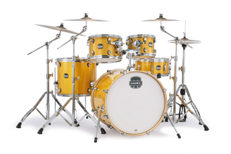 MAPEX Shellset, Mars Birch, Stage, Sunflower Sparkle #YD