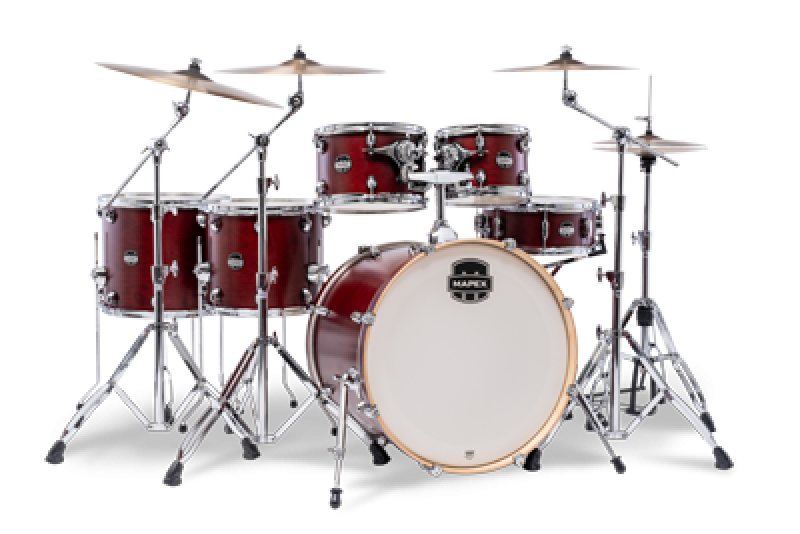 MAPEX Shellset, Mars Maple, Stage+, Merlot Satin #WI