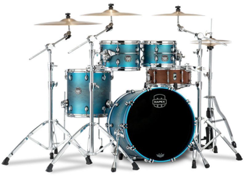 MAPEX Shellset, Saturn Evolution Maple, Fusion, Exotic Azure Burst #PT