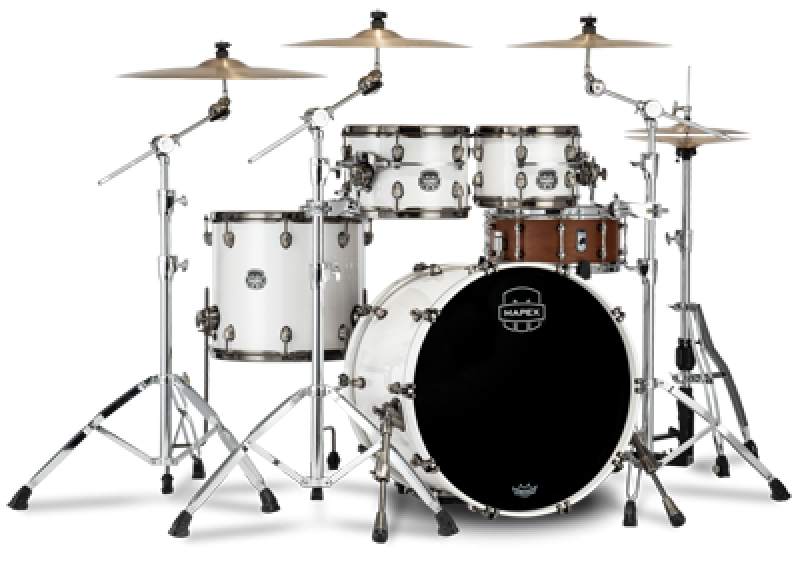 MAPEX Shellset, Saturn Evolution Birch, Stage, Polar White #BPI