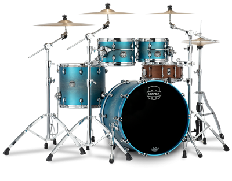 MAPEX Shellset, Saturn Evolution Birch, Stage, Exotic Azure Burst #PT