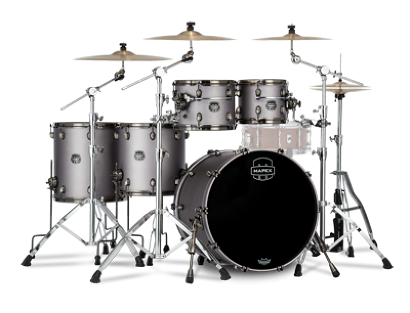 MAPEX Shellset, Saturn Evolution Birch, Stage+, Gun Metal Grey #BPG