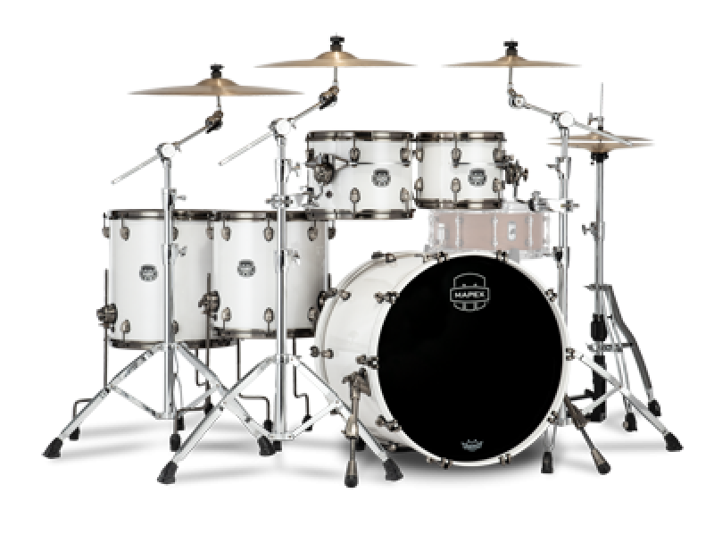 MAPEX Shellset, Saturn Evolution Birch, Stage+, Polar White #BPI
