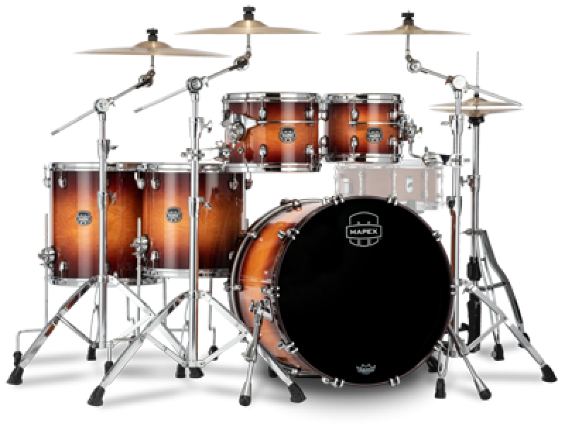 MAPEX Shellset, Saturn Evolution Birch Exotic, Stage+, Exotic Sunburst