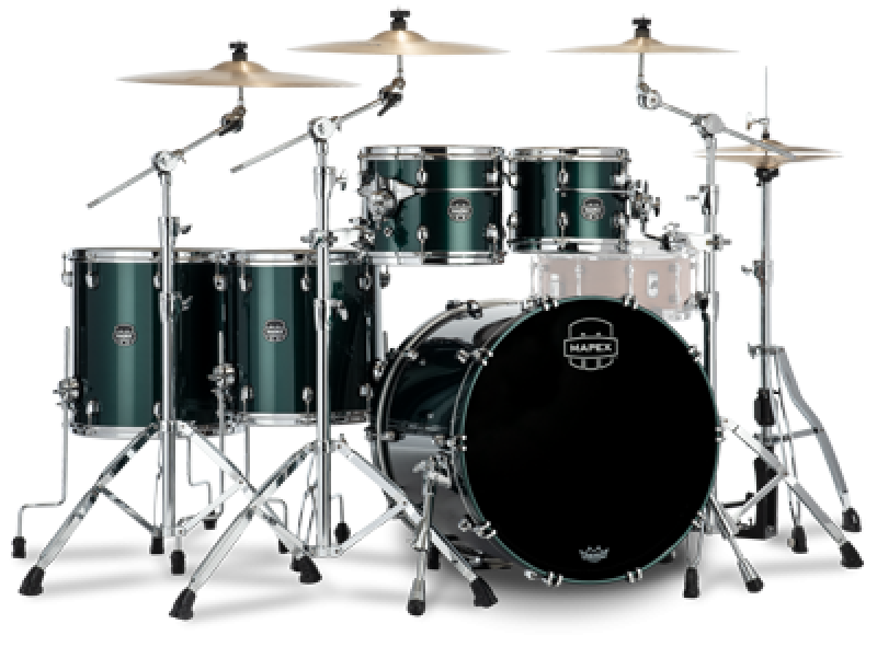 MAPEX Shellset, Saturn Evolution Maple, Stage+, Brunswick Green #PQ