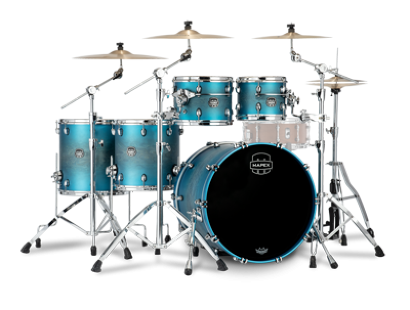 MAPEX Shellset, Saturn Evolution Maple Exotic, Stage+, Exotic Azure Bu