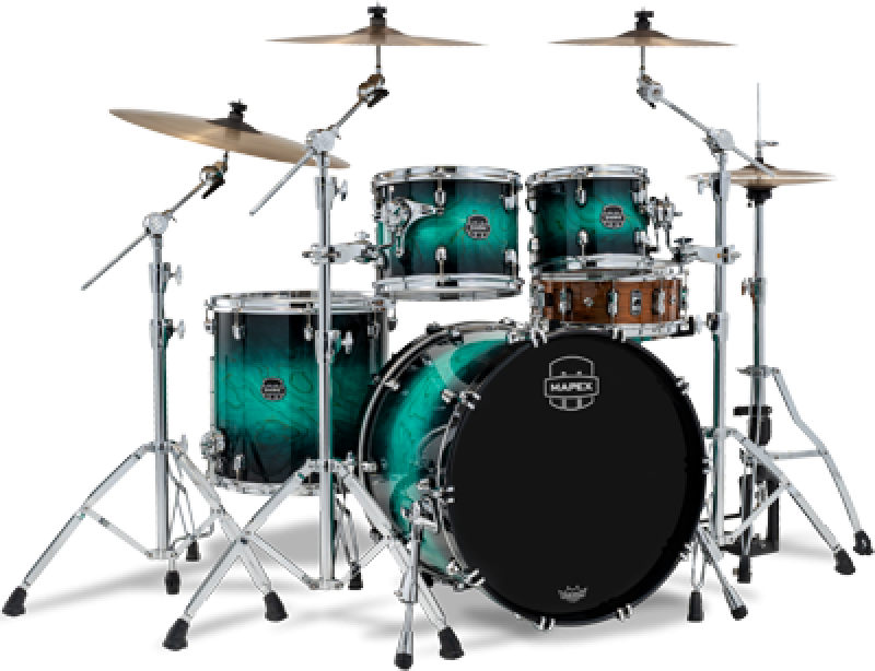 MAPEX Shellset, Saturn VI, Stage, Marine Teal Burst #XT