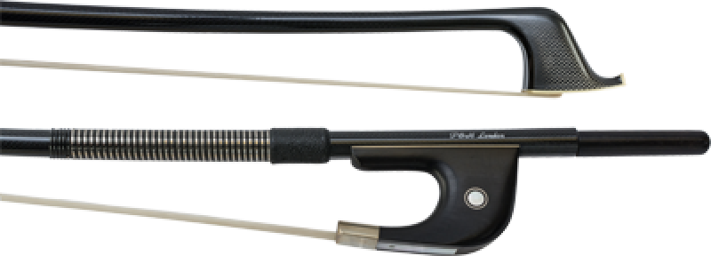 P&H Kontrabassbogen 4/4-3/4, deutsches Modell, Carbon, schwarz, Ebenho