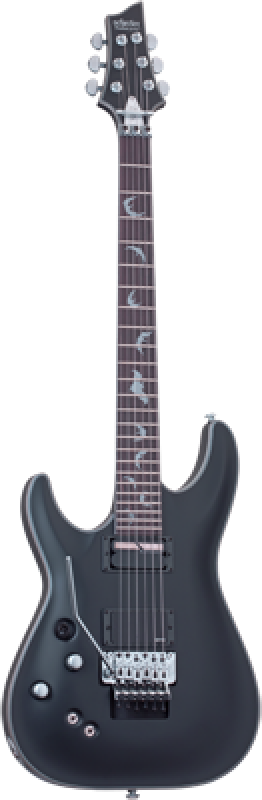 SCHECTER E-Gitarre, Damien Platinum-6 FR S, Satin Black, Linkshänder
