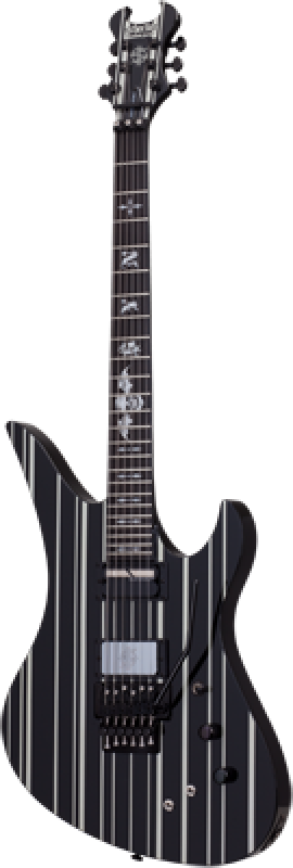 SCHECTER E-Gitarre, Signature Synyster Custom FR S, Gloss Black/Silver