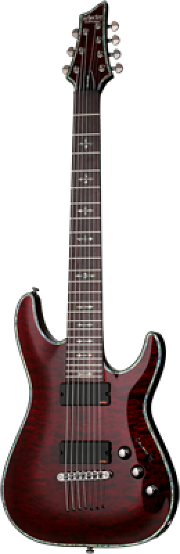 SCHECTER E-Gitarre, Hellraiser C-7, Black Cherry