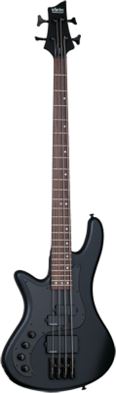 SCHECTER Bassgitarre, Stiletto Stealth-4, Satin Black, Linkshänder