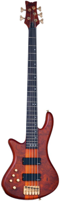 SCHECTER Bassgitarre, Stiletto Studio -5, Honey Satin, Linkshänder