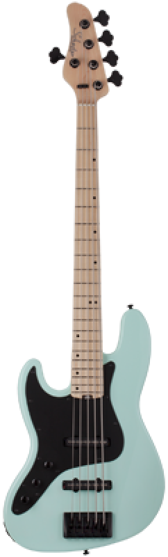 SCHECTER Bassgitarre, J-5 Maple, Seafoam Green, Linkshänder