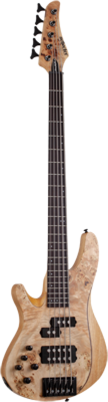 SCHECTER Bassgitarre, Reaper-5, Natural Satin, Linkshänder
