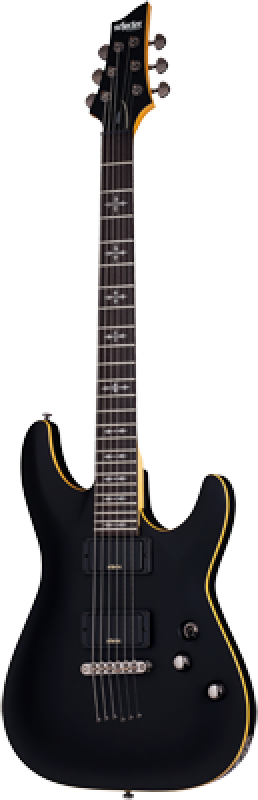SCHECTER E-Gitarre, Demon 6, Aged Black Satin