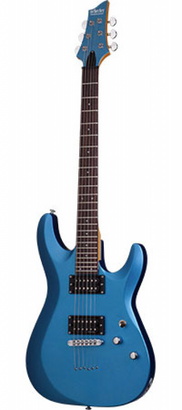 SCHECTER E-Gitarre, C-6 Deluxe, Satin Metallic Light Blue
