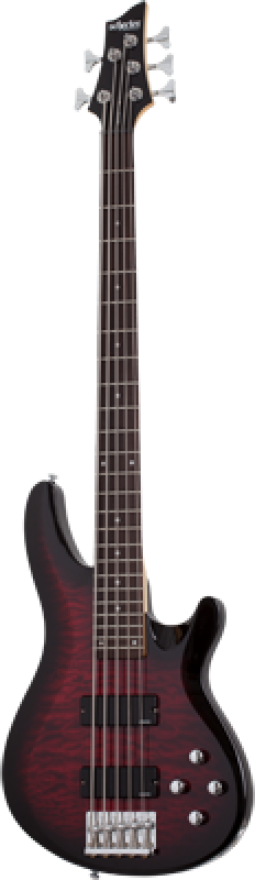 SCHECTER Bassgitarre, C-5 Plus, See-Thru Cherry Burst