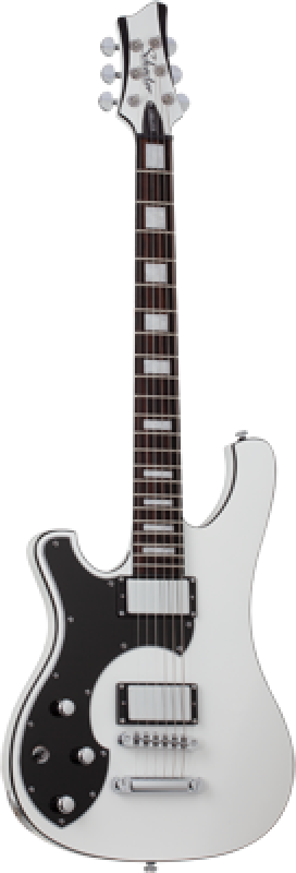 SCHECTER E-Gitarre, Stargazer-6, Gloss White, Linkshänder