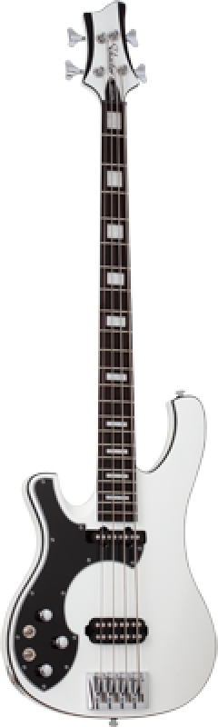 SCHECTER Bassgitarre, Stargazer-4, Gloss White, Linkshänder