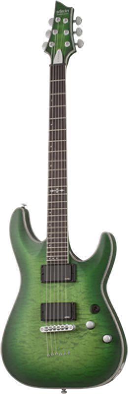 SCHECTER E-Gitarre, C-1 Platinum, Satin Green Burst