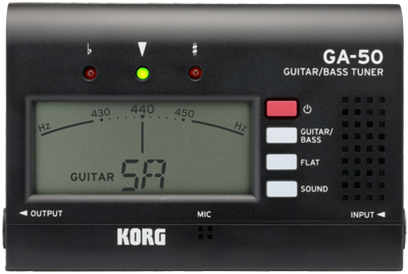 KORG Stimmgerät, Gitarre/Bass, GA-50, schwarz