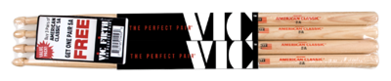 VIC FIRTH Value Pack, 3 Paar 5A, 1 Paar 5A gratis