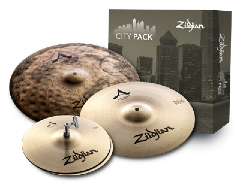 ZILDJIAN Beckenset, A Zildjian, City Pack, 12H/14Cr/18R