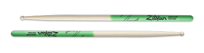 ZILDJIAN Drum Sticks, Maple Serie, Super 7A Dip, natur, Dip grün