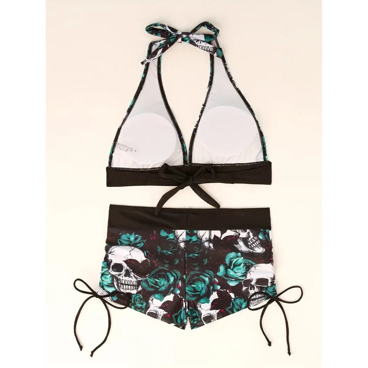 ROCK-HUS Bikini Skulls´n Roses Dunkelgrün