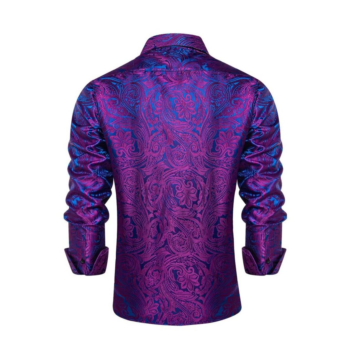 ROCK-HUS Hemd Lila-Blau Brokat-Art