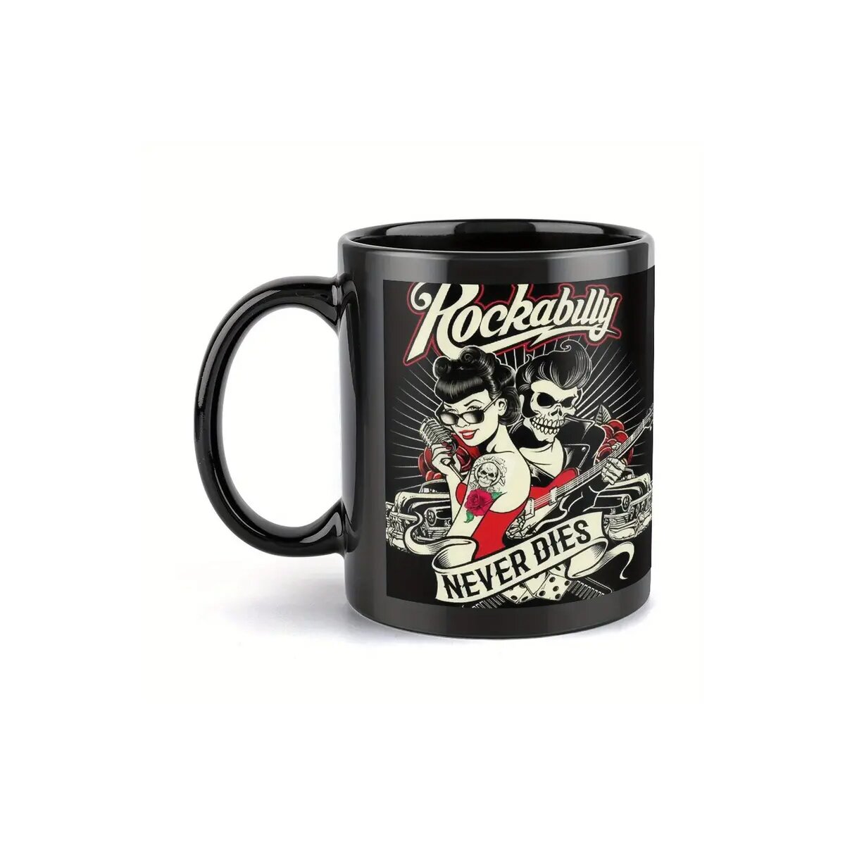 ROCK-HUS Tasse Rockabilly NEVER DIES