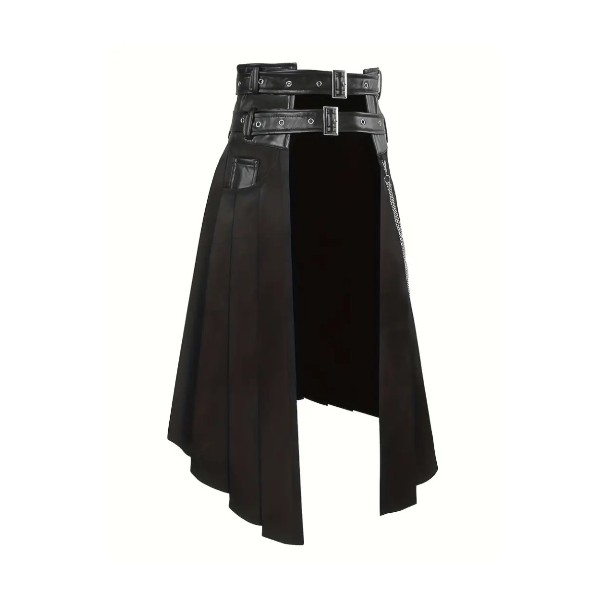ROCK-HUS Overpants Halbrock Panel-Kilt XS Schwarz