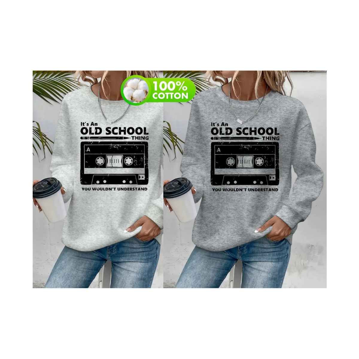 ROCK-HUS Sweatshirt ,,It's an Old School Thing - Kassette"