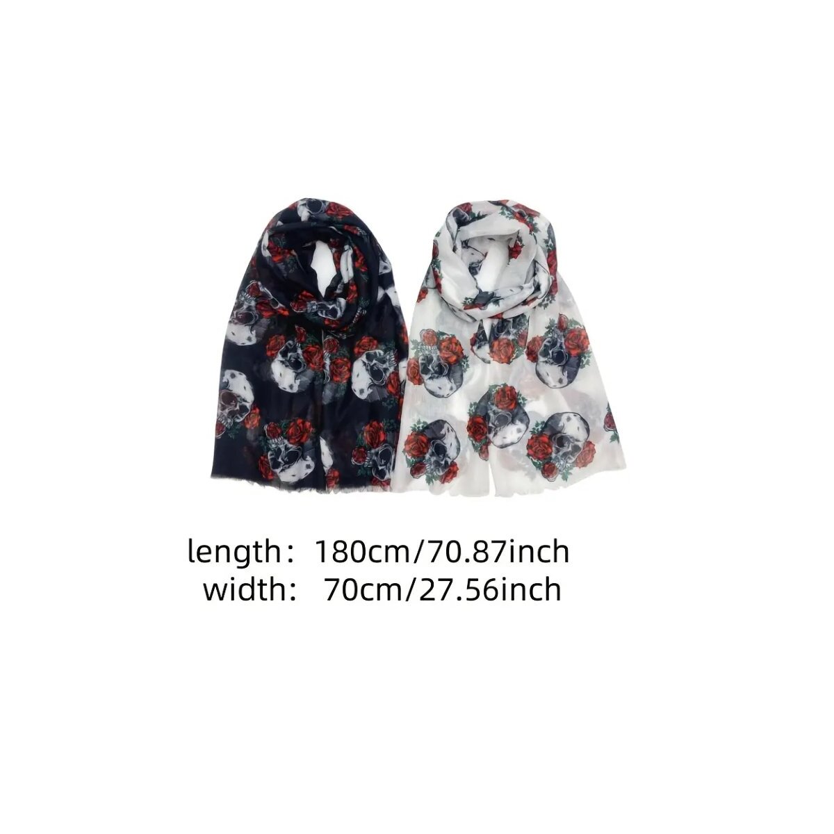 ROCK-HUS Schal Skull´n Roses