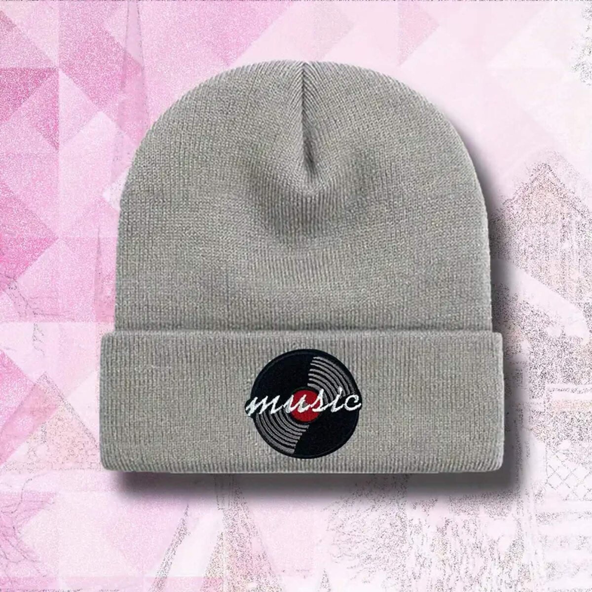 ROCK-HUS Strickmütze Schallplatte