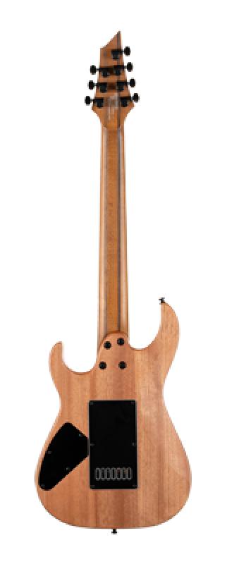 CORT E-Gitarre, KX707 Evertune, Open Pore Black, 7-Saiter, Tasche