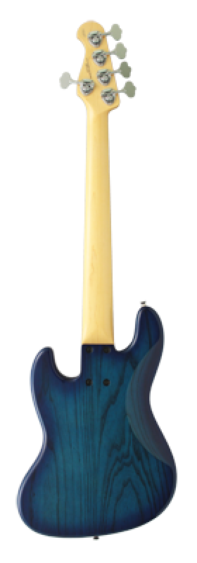FGN Bassgitarre, Neo Classic JB-100, 5-Saiter Bass, See-Thru Blue Burs