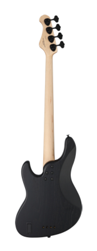 FGN Bassgitarre, J-Standard Mighty Jazz Dark Evo, Open Pore Black, Sof