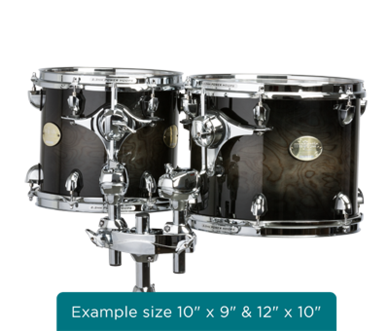 MAJESTIC Konzert Tom, Prophonic Series, 16"x14", Doppelfell, Black Daw