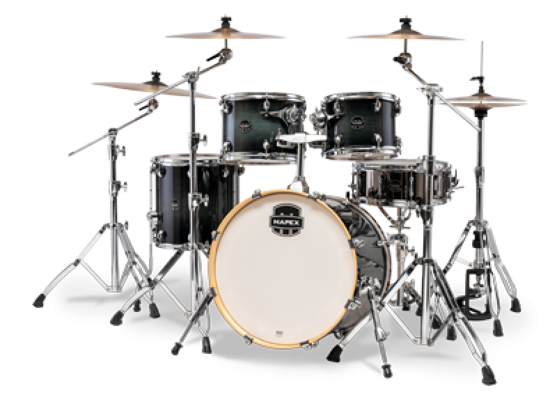 MAPEX Shellset, Armory, Fusion, mit Rosette, Black Onyx Burst #OZ