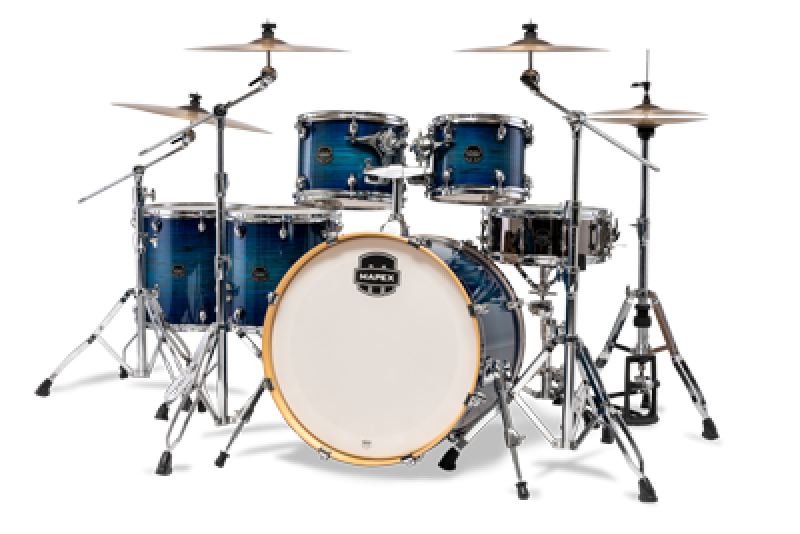 MAPEX Shellset, Armory, Stage+, mit Rosette, Blue Wave Burst #NJ