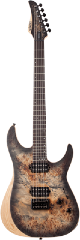 SCHECTER E-Gitarre, Reaper 6, Charcoal Burst