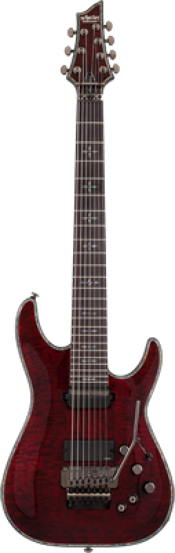 SCHECTER E-Gitarre, Hellraiser C-7 FR S, Black Cherry