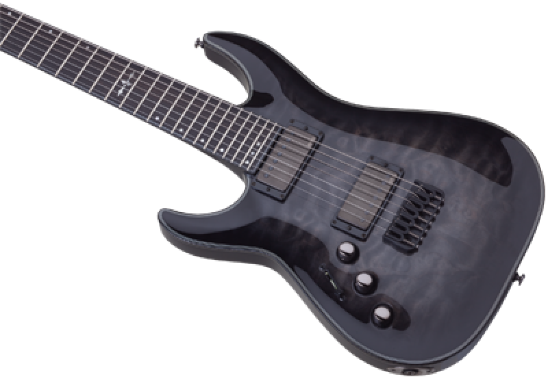 SCHECTER E-Gitarre, Hellraiser Hybrid C-7, Trans Black Burst, Linkshän