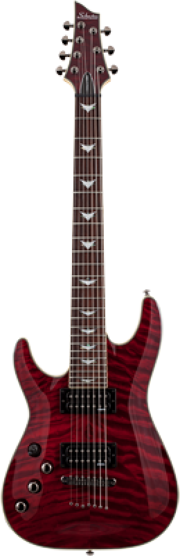 SCHECTER E-Gitarre, Omen Extreme 7, Black Cherry, Linkshänder